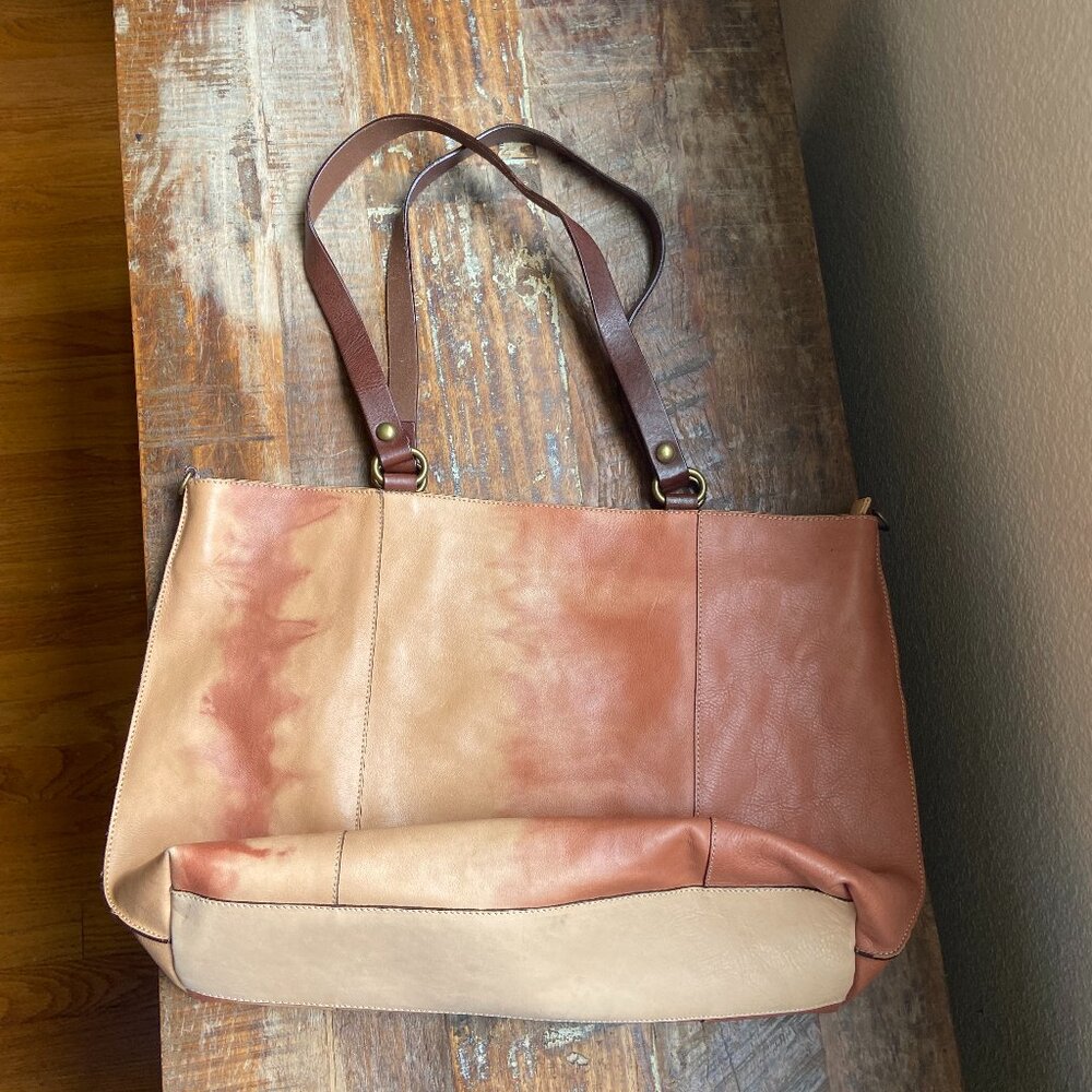 Sundance tie dye leather purse with studded body strap